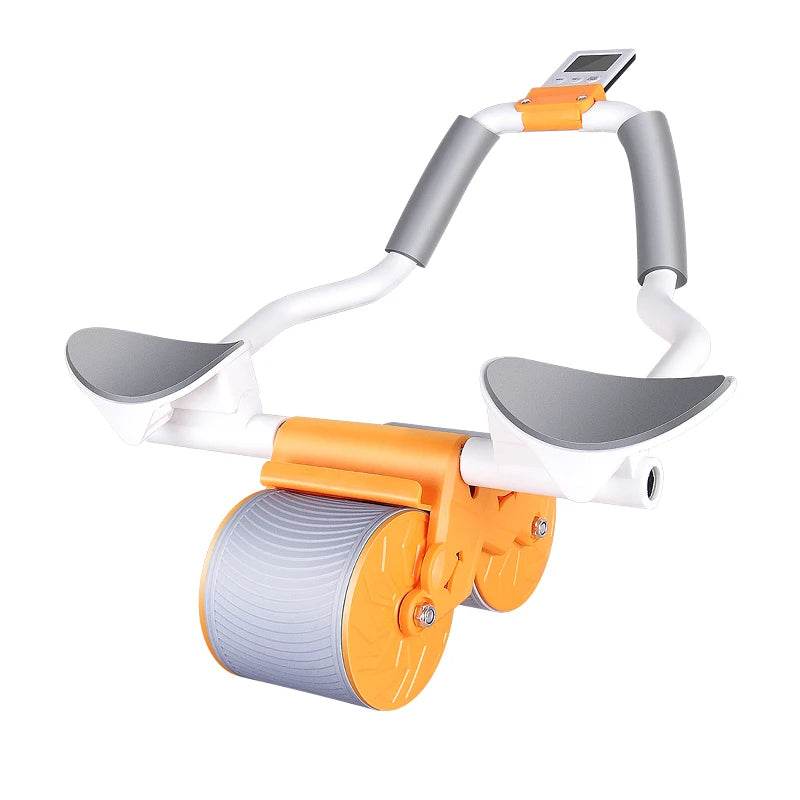 automatic rebound abs wheel trainer with counter display fitness exercise