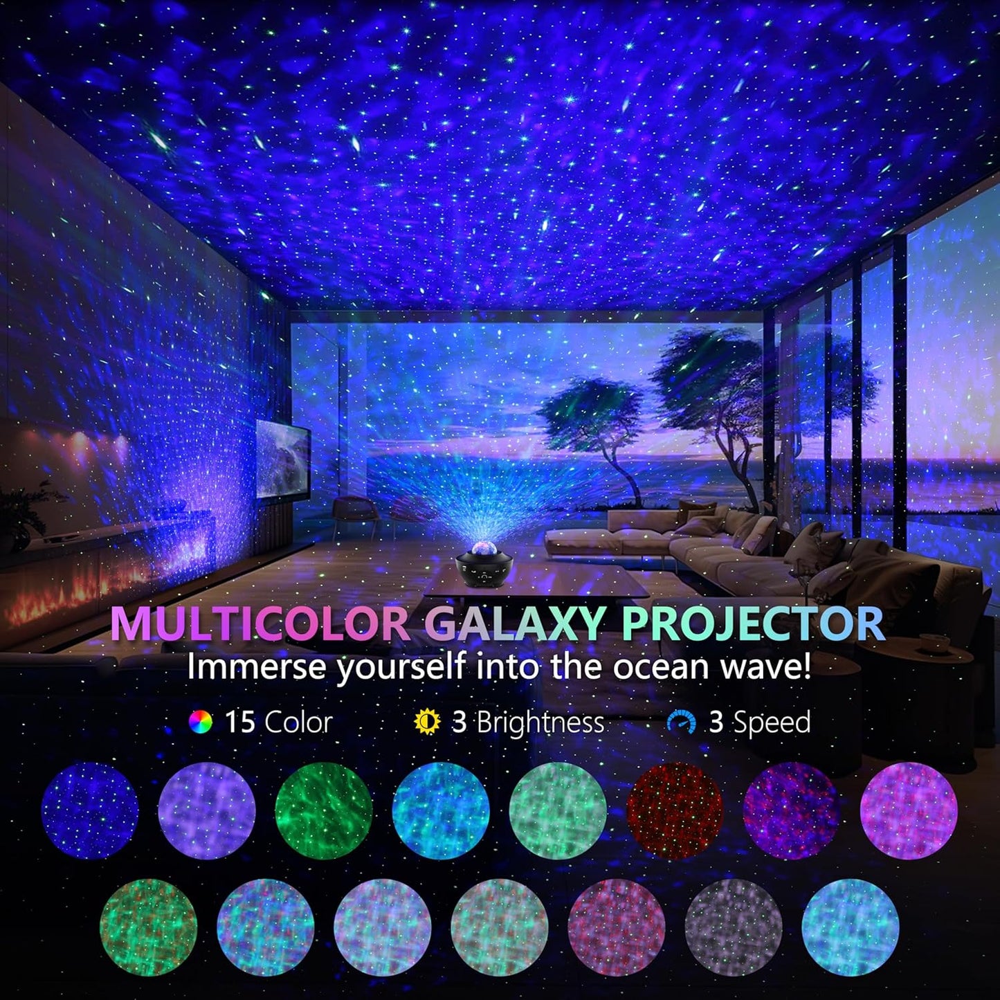 galaxy ocean light projector