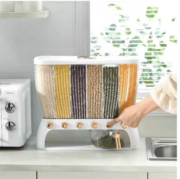 6 in 1 kitchen storage bin