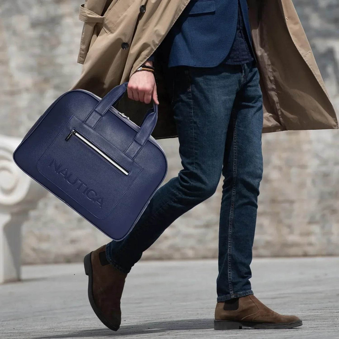 nautica - leatherette duffel bag