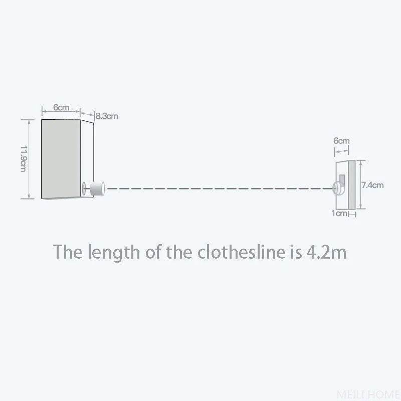 telescopic clothesline clothes drying rope